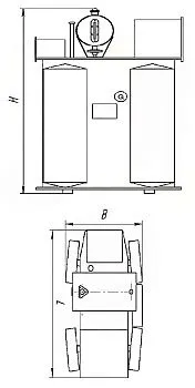 Фото чертежа ТМФ 2000/6/0,4 Фото чертежа ТМФ 2000/6/0,4